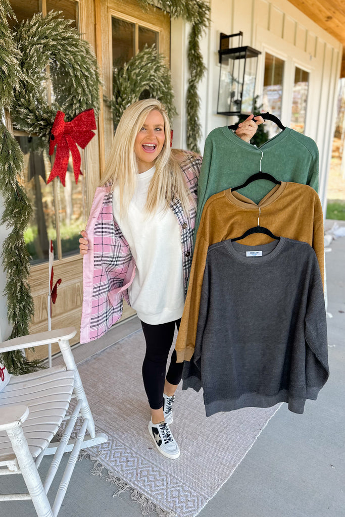 Delores Long Sleeve Oversized Top - Be You Boutique