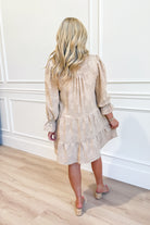 Steph Jacquard Tiered Dress - Be You Boutique