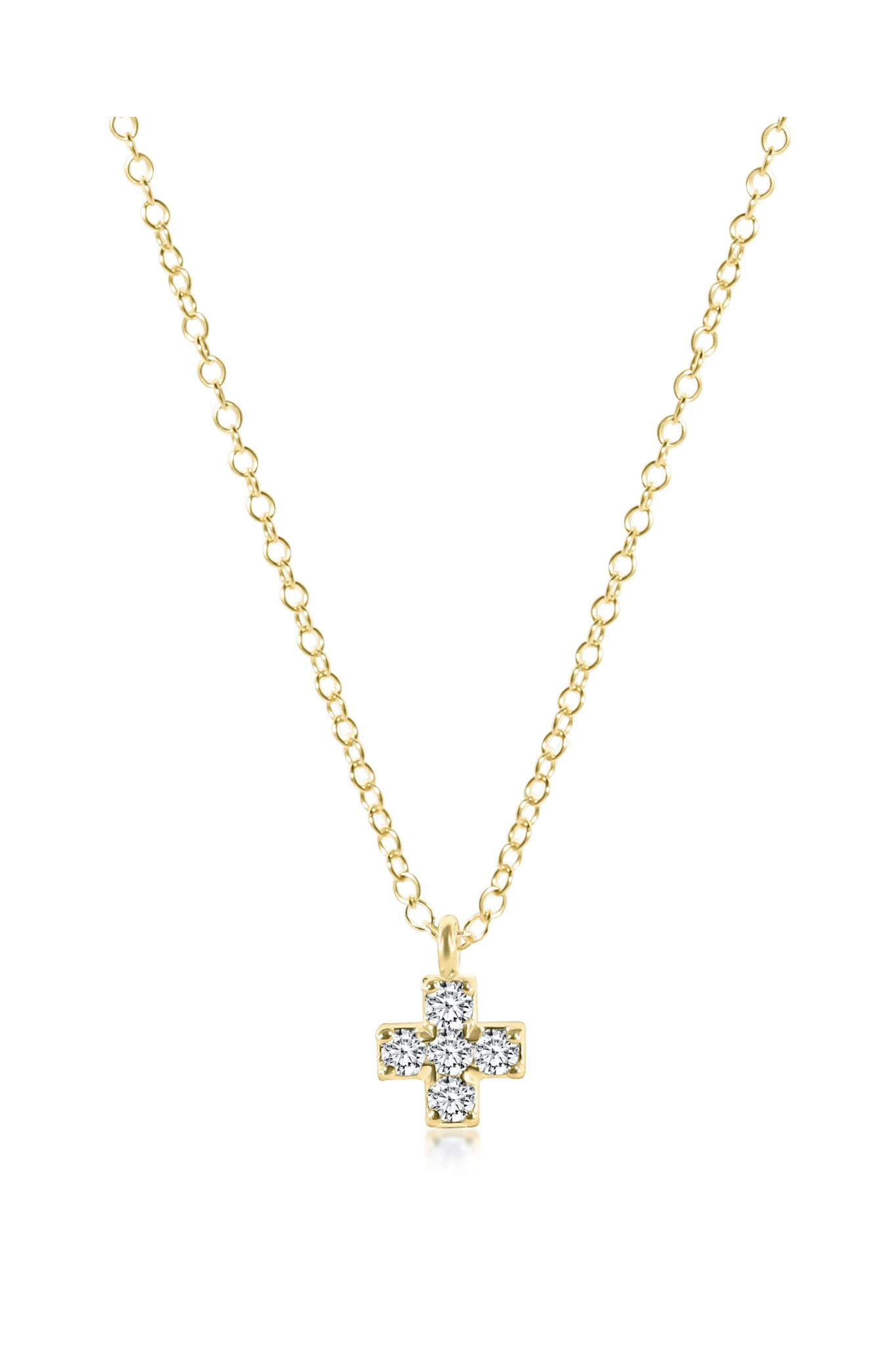 Pre-Order Enewton 14kt Gold Diamond Signature Cross Necklace - Be You Boutique