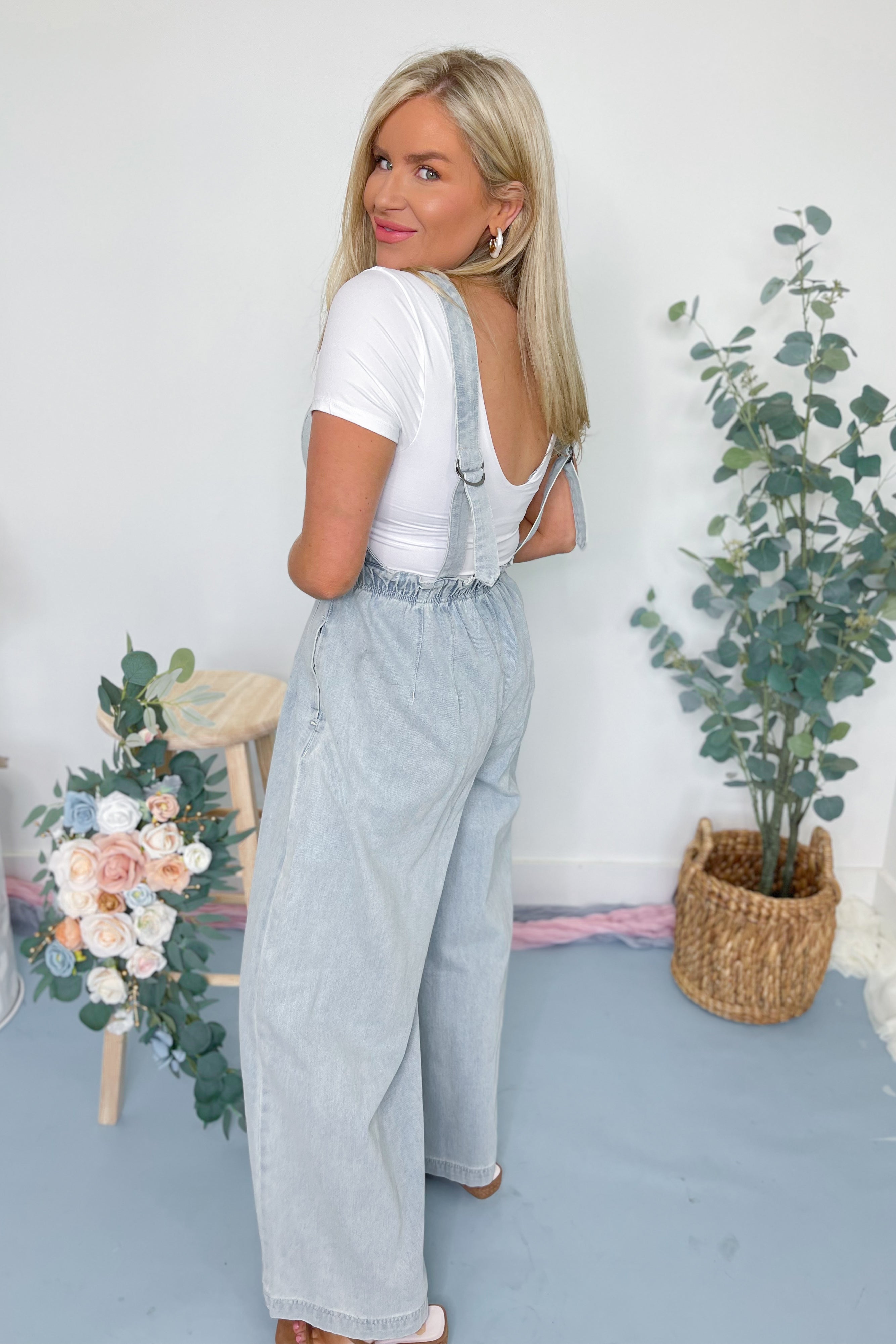 Danica Scoop Neck Denim Jumpsuit - Be You Boutique