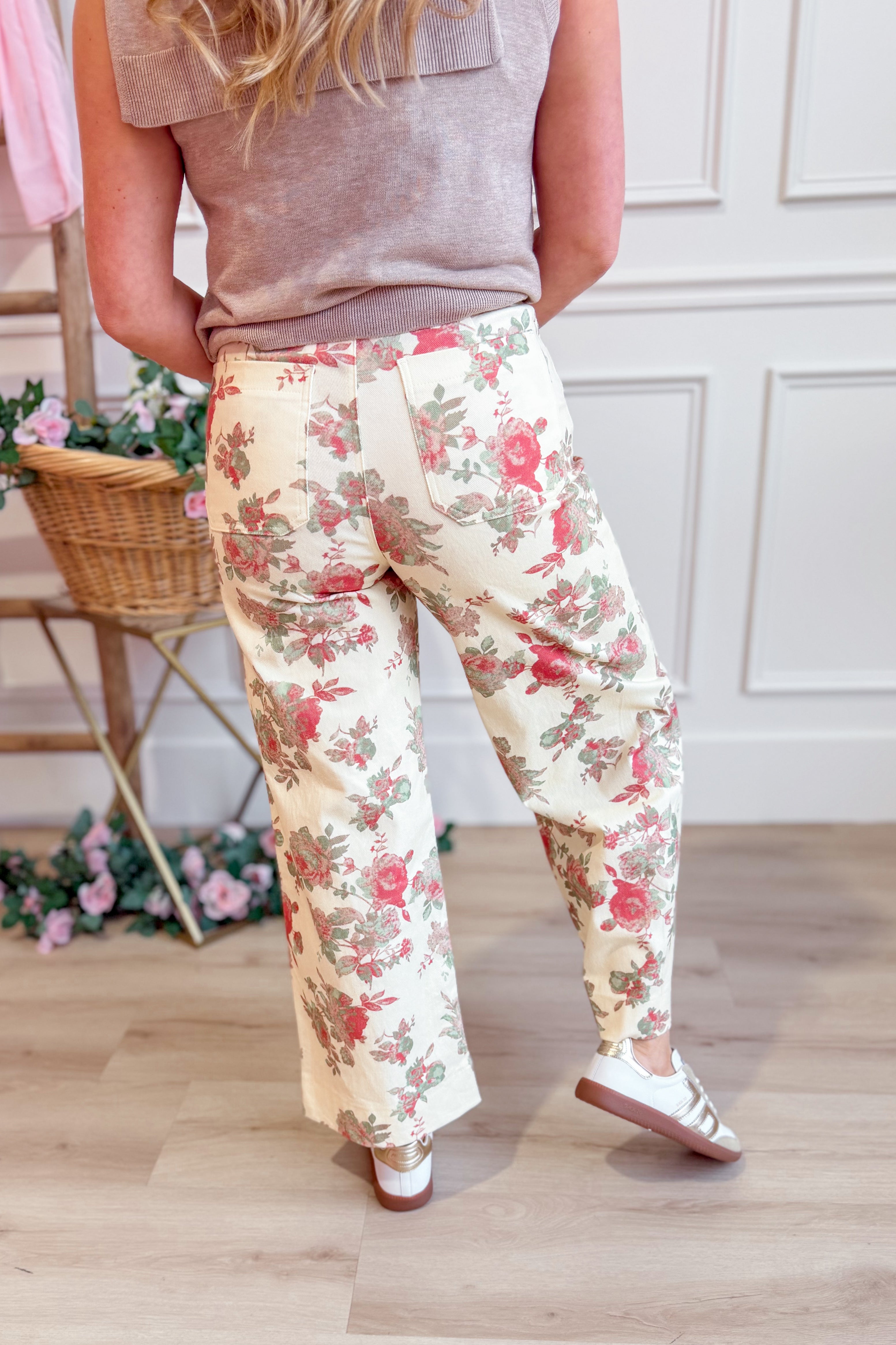 Maverick Floral Straight leg Pant - Be You Boutique