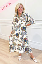 Logan Harvest Floral Midi Dress (XL-2X coming soon) - Be You Boutique