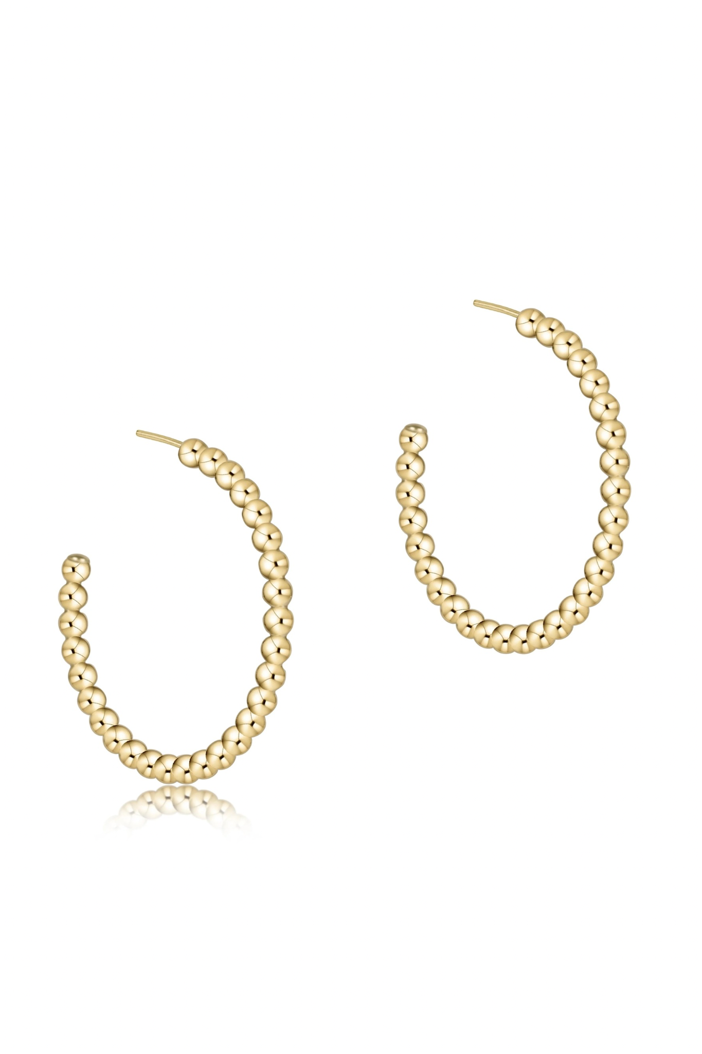 Enewton 1.25” 3mm Beaded Gold Post Hoop - Be You Boutique
