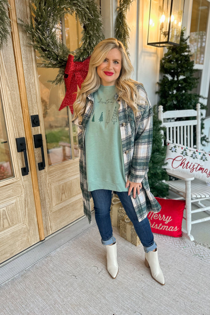 Martha Long Plaid Shacket - Be You Boutique