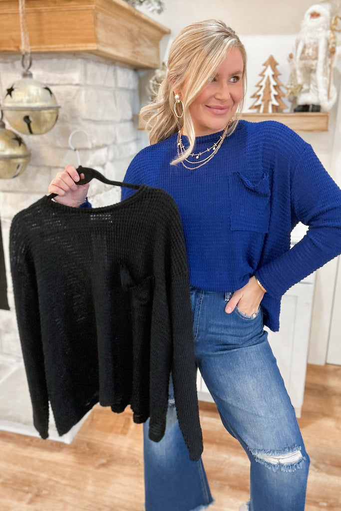 Heidi Drop Shoulder Boat Neck Jacquard Sweater Top - Be You Boutique