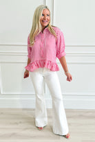 Alayna Striped Ruffle Trim Top - Be You Boutique