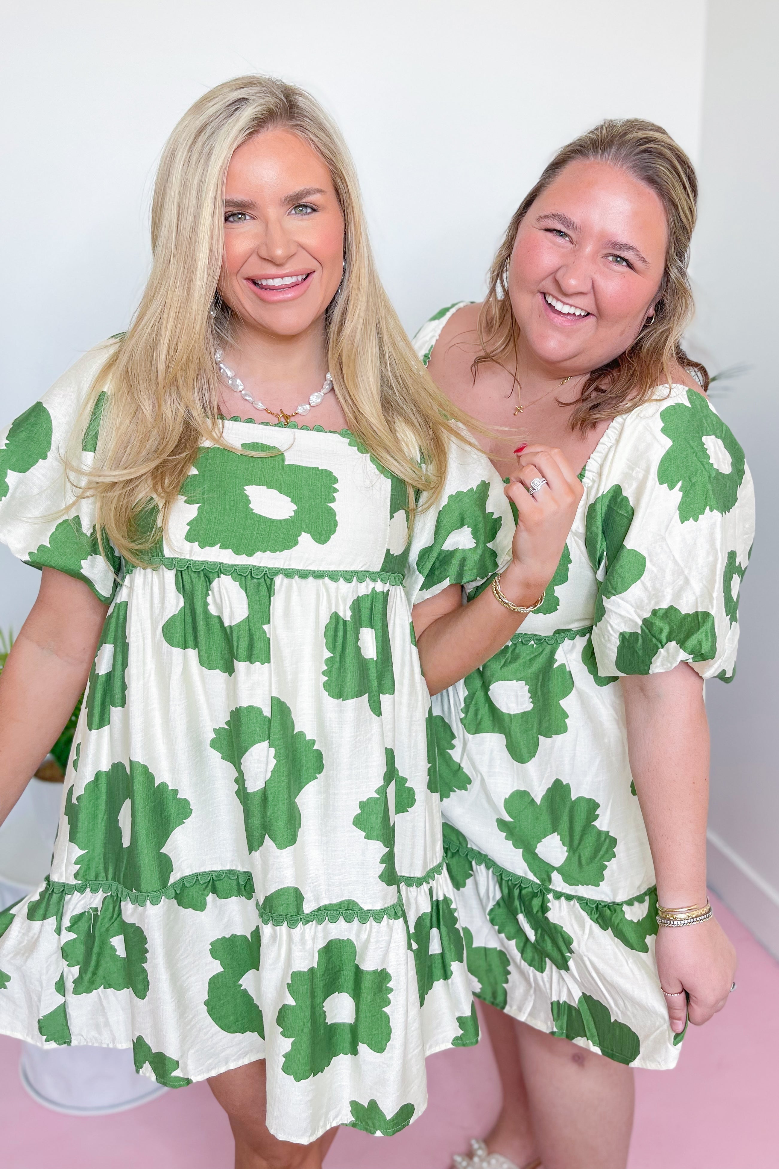 Carrie Floral Tiered Puff Sleeve Dress - Be You Boutique