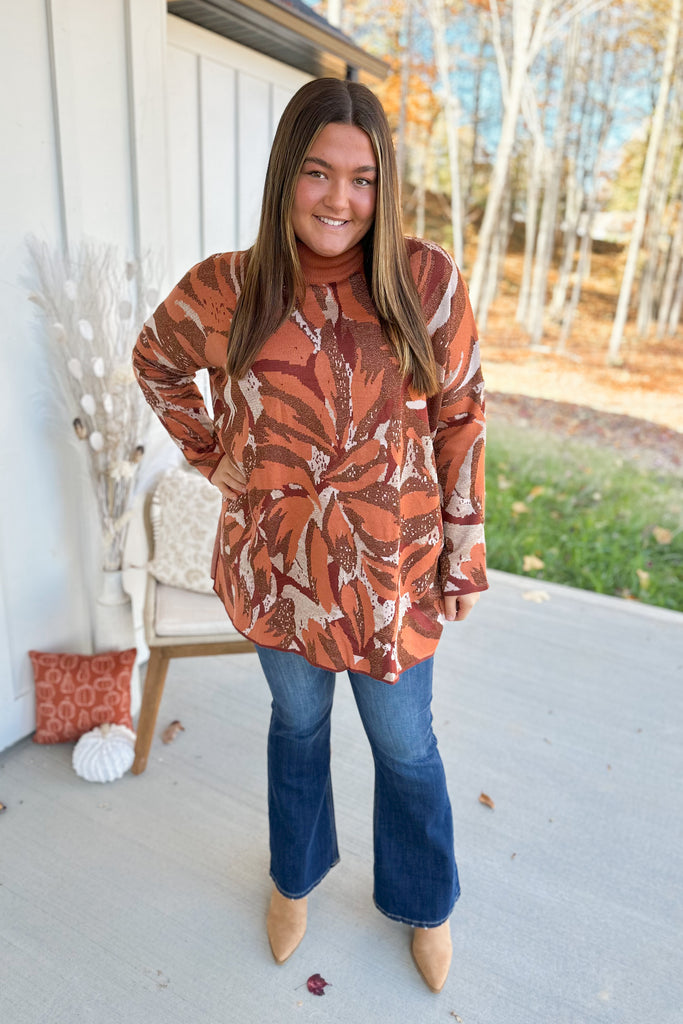 Dori Long Sleeve Mock Neck Sweater - Be You Boutique