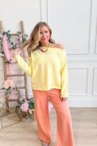 Leo Off The Shoulder Knit Top - Be You Boutique