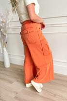 Mateo Mineral Washed Wide Leg Cargo Pants [S-3X] - Be You Boutique