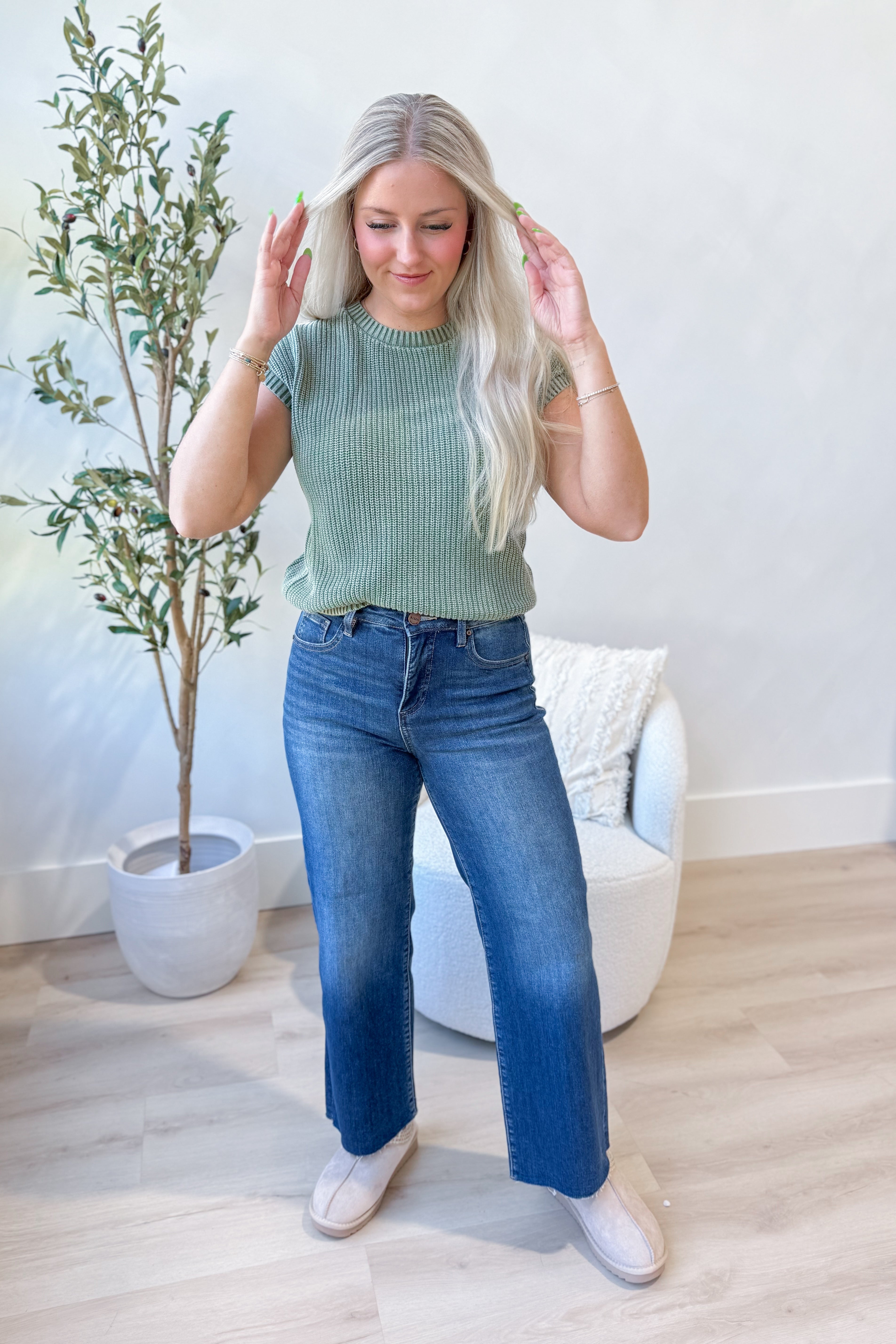 Nicole Knitted Drop Shoulder Sweater Top - Be You Boutique