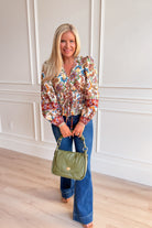 Regal Paisley Print Long Sleeve Top - Be You Boutique
