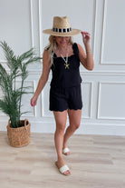 Sheila Scalloped Trim Short Set - Be You Boutique