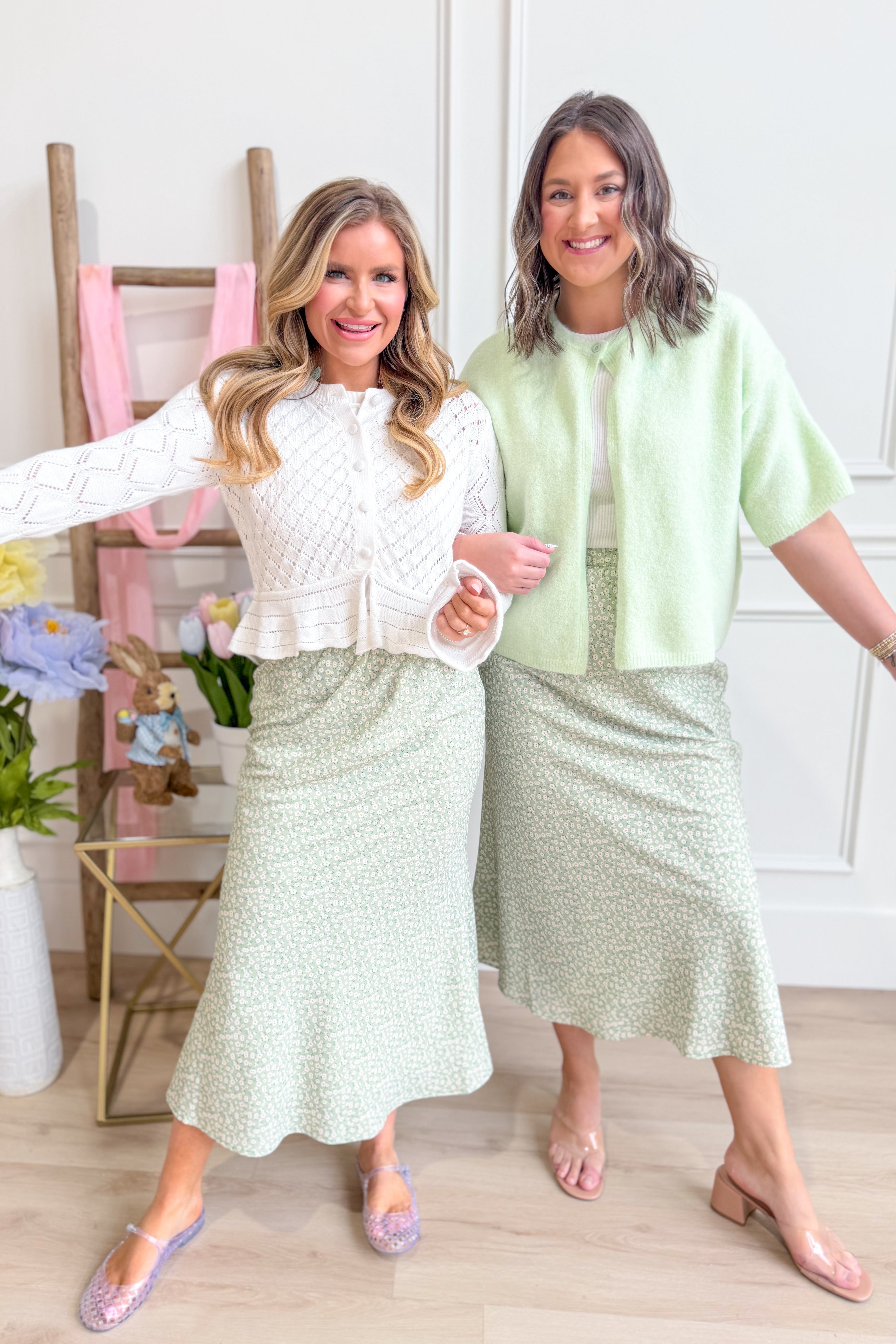 Tammy Ditsy Floral Midi Skirt - Be You Boutique