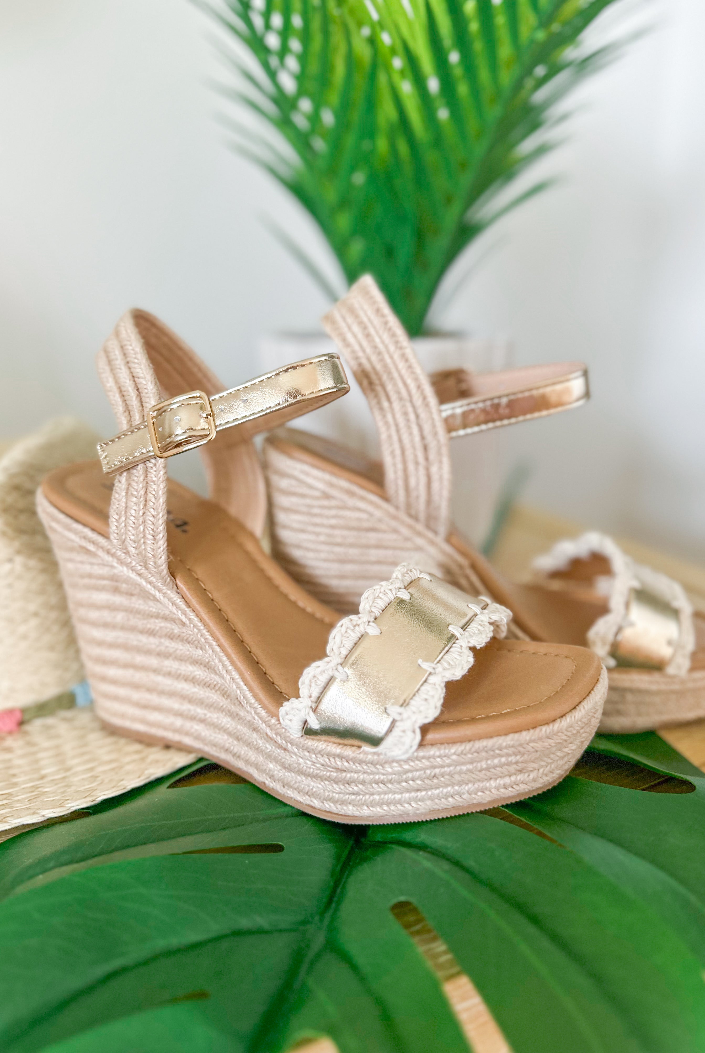 Virtual Women Espadrille Ankle Strap Wedges by Soda - Be You Boutique