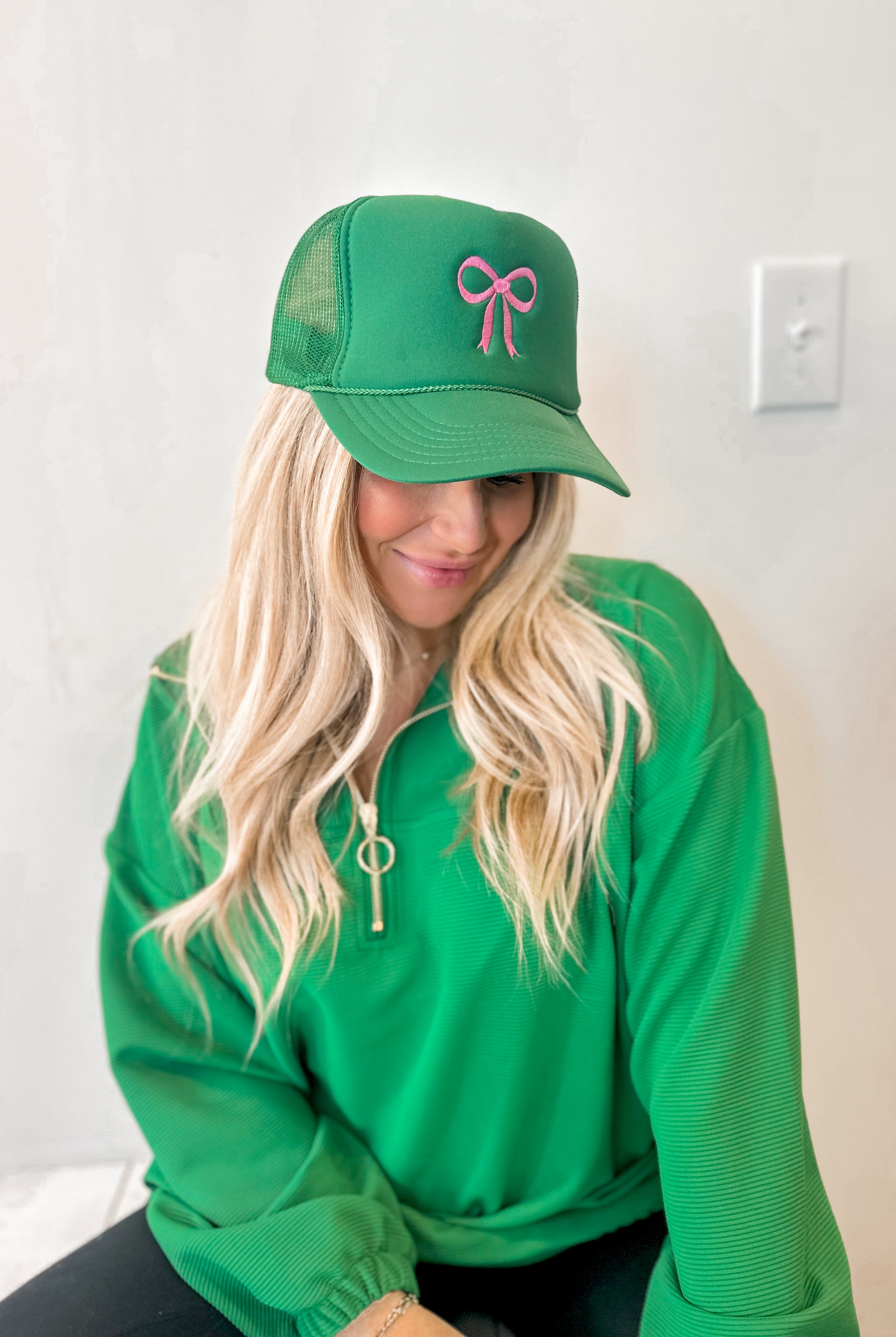 Sweet Bow Comfy Trucker Cap Hat - Be You Boutique