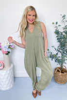 Sheila V Neck Front Pocket Jumpsuit - Be You Boutique