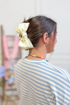 Cream Darling Satin Bow Claw Clip - Be You Boutique