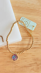 Enewton 3mm classic birthstone bracelet with colorful gemstones on a delicate silver chain, showcasing elegant jewelry design.
