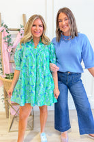 Frankie Floral Printed Puff Sleeve Dress - Be You Boutique