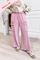 Mateo Mineral Washed Wide Leg Cargo Pants [S-3X] - Be You Boutique