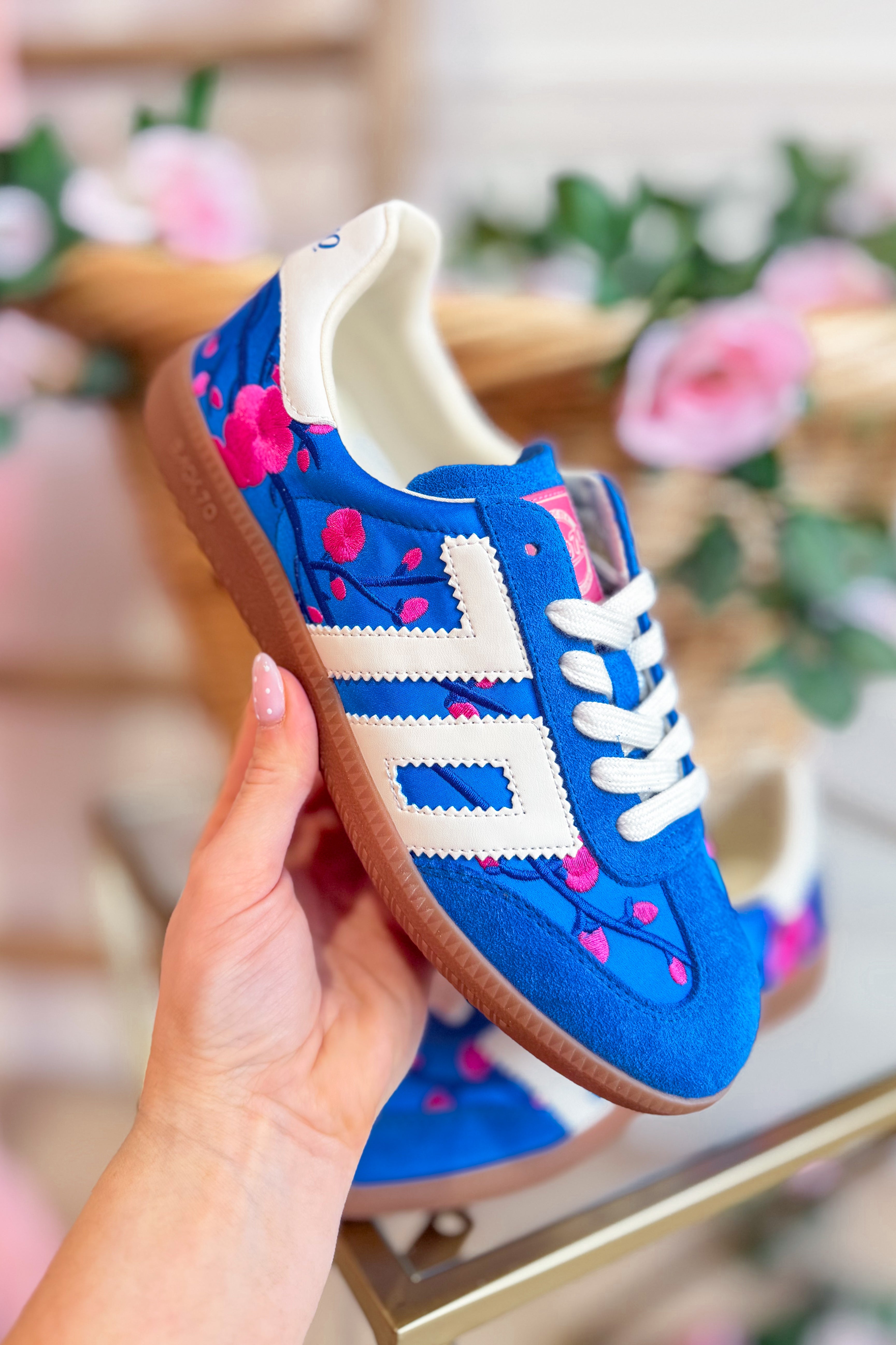 BACK70 Ghost Sneakers Floral French Blue Ghost - Be You Boutique