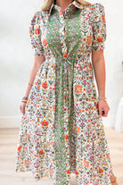 Nancy Charming Printed Midi Dress - Be You Boutique