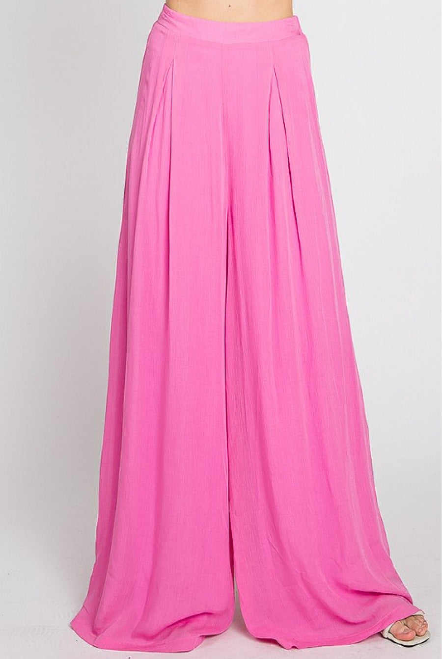 Pinky High Waist Pleated Front Pants - Be You Boutique