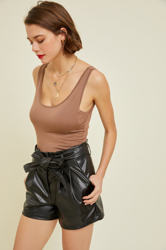 Lloyd Soft Comfy Knit Basic Tank Bodysuit - Be You Boutique
