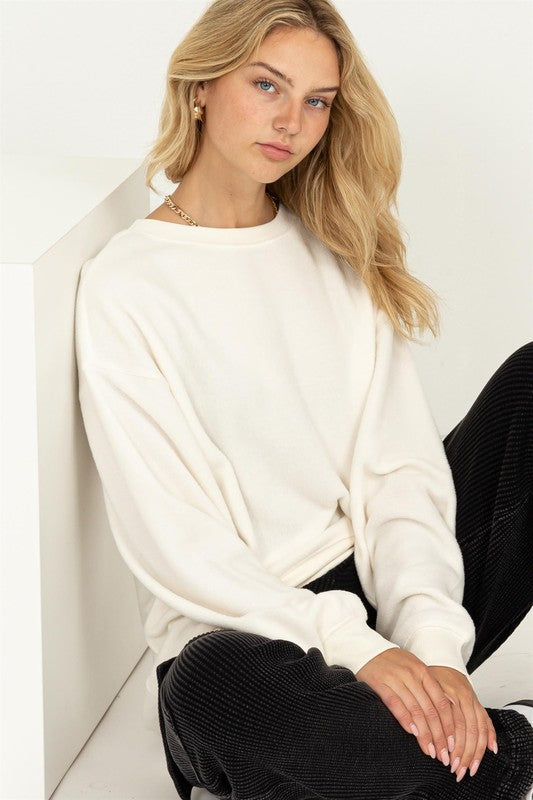 Delores Long Sleeve Oversized Top - Be You Boutique