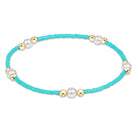 Enewton turquoise pearl bracelet featuring hope and purpose charms, elegant jewelry piece with turquoise and pearl beads.