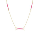 Enewton Simplicity Bubblegum Hope Bliss Gold Necklace with chain, featuring a delicate gold jewelry design on a white background