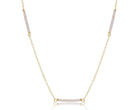 Enewton Silky White Hope Bliss Gold Necklace with delicate chain, showcasing elegant jewelry design on a white background.