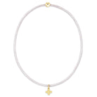 Enewton Silky White Hope classic signature cross charm bracelet with silver chain and cross pendant, elegant jewelry accessory.