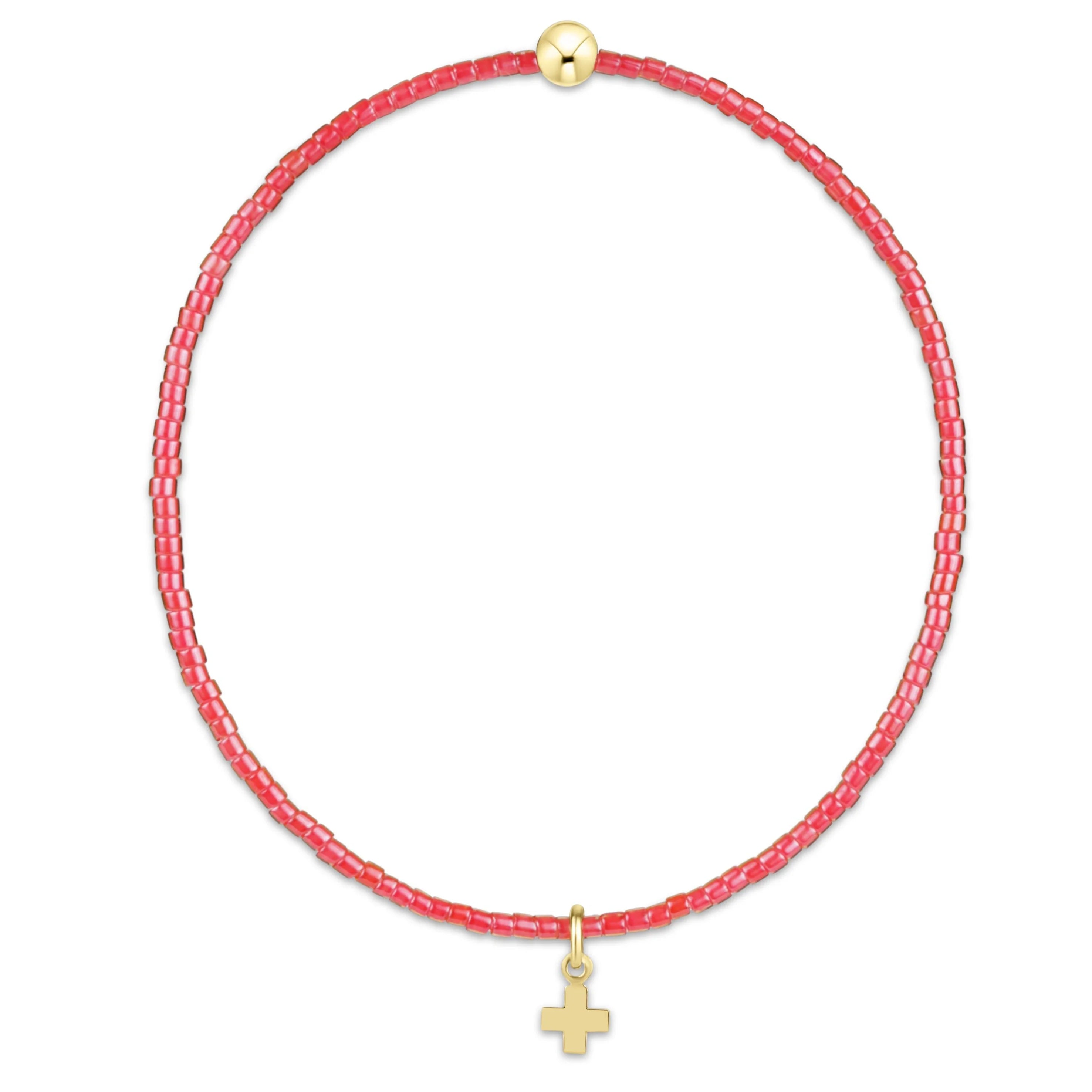 Enewton Sherbert Hope classic signature cross charm bracelet with colorful beads and silver accents, stylish jewelry accessory.