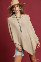 Bella Knit Asymmetrical Poncho Sweater - Be You Boutique