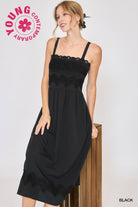 Sarah Lace Applique Midi Dress - Be You Boutique