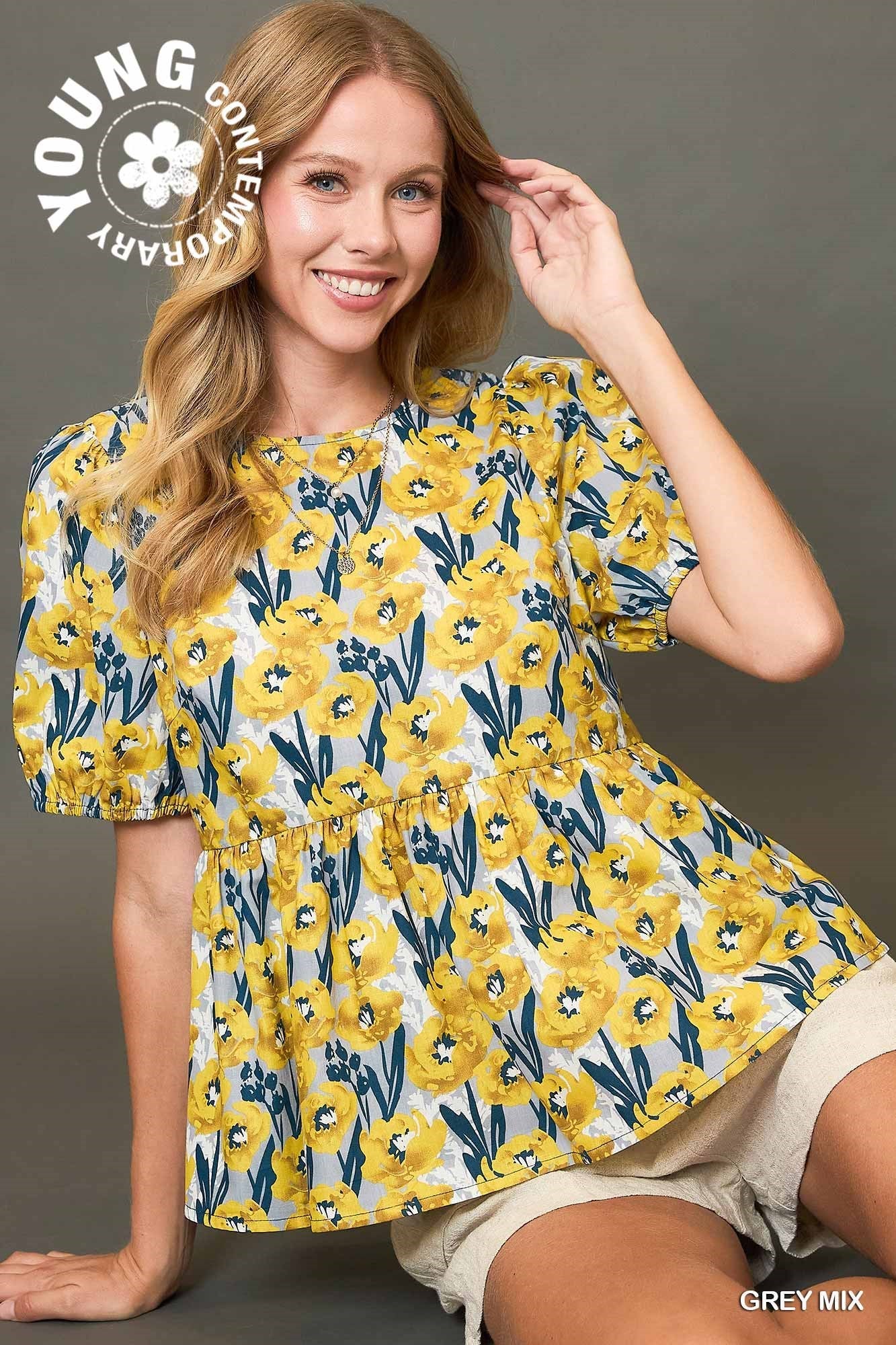 Chassity Living Floral Printed Top - Be You Boutique