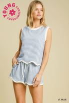 Molly Textured Striped Short Set - Be You Boutique