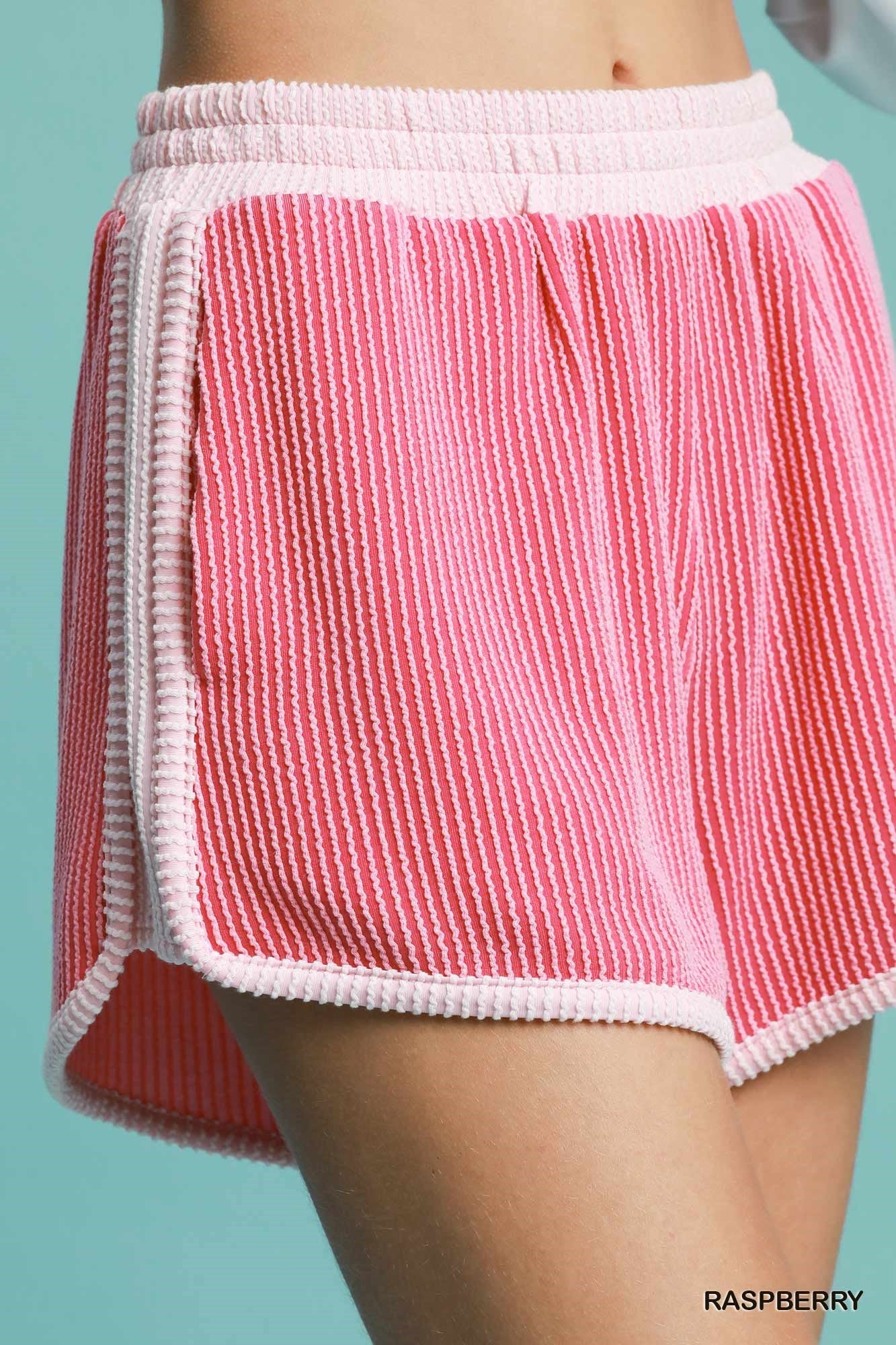 Tina Textured Knit Color Block Short Set - Be You Boutique