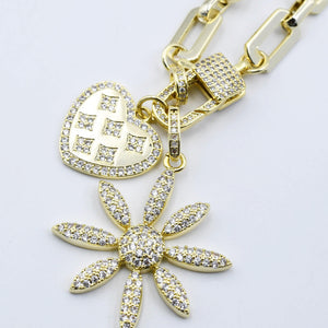 Treasure Jewels Margarita Heart Gold Charm Necklace - Be You Boutique