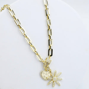 Treasure Jewels Margarita Heart Gold Charm Necklace - Be You Boutique