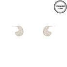 Silver Pave Rhinestone Teardrop w/ Sterling Silver Post - Be You Boutique