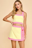 Arabella Contrast Trim Sporty Skirt Set - Be You Boutique