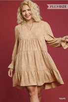 Steph Jacquard Tiered Dress - Be You Boutique
