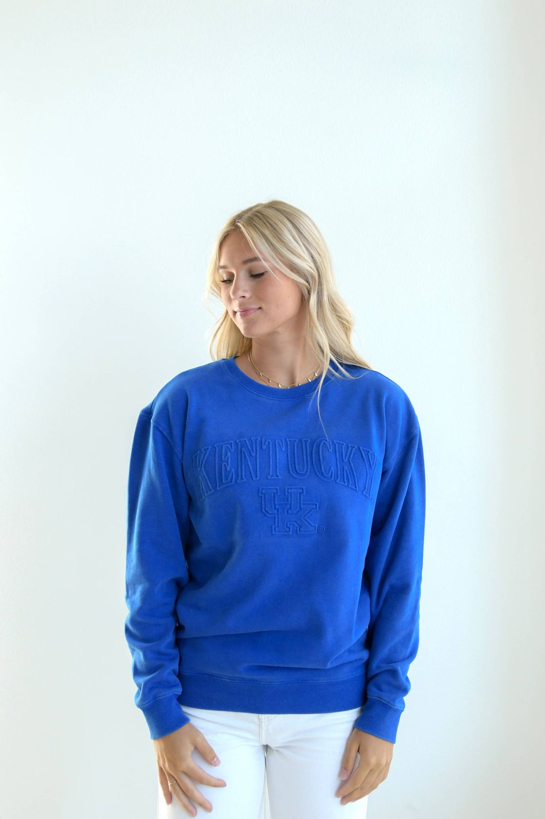Kentucky Easley Embossed Comfort Crew Sweatshirt - Be You Boutique