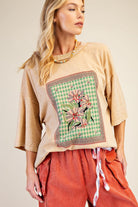 Arabella Floral Patch T-Shirt - Be You Boutique