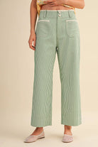 Frankie striped wide-leg jeans from 147 Novelty Jeans by &MERCI, featuring bold vertical stripes and a relaxed fit.