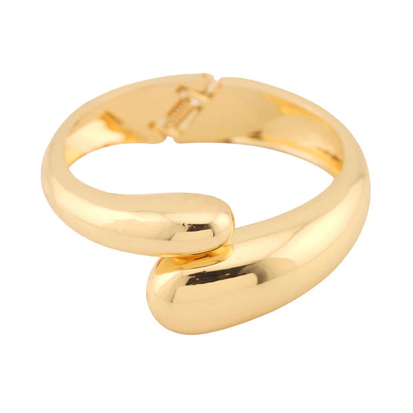 Gold Metal Hinged Cuff Bracelet - Be You Boutique