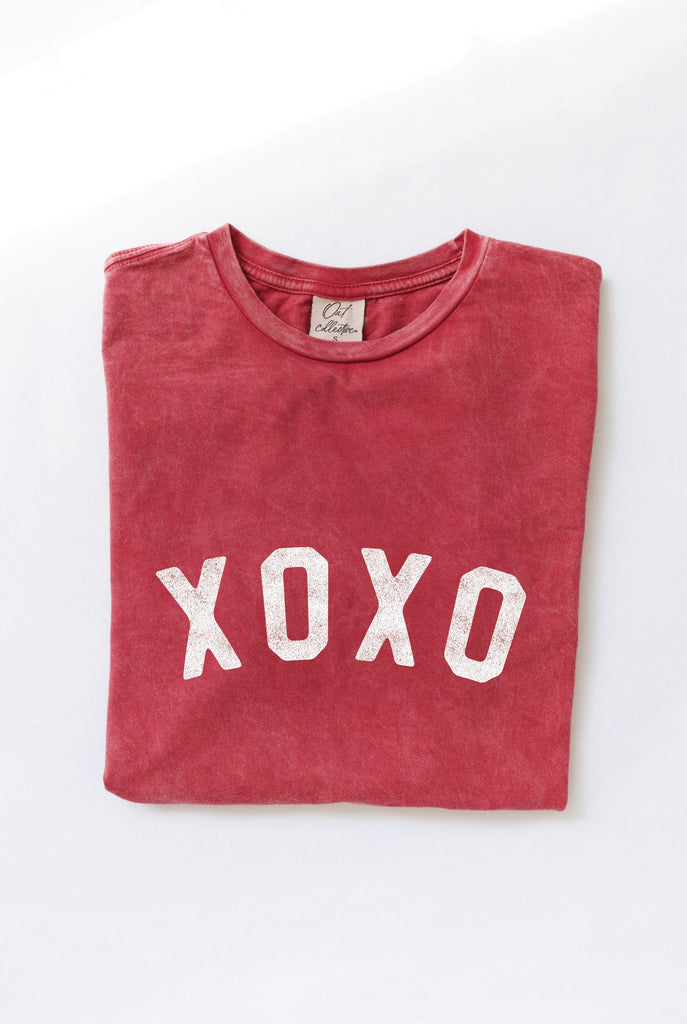 Valentines XOXO Relaxed Fit Mineral Washed Graphic Tee - Be You Boutique